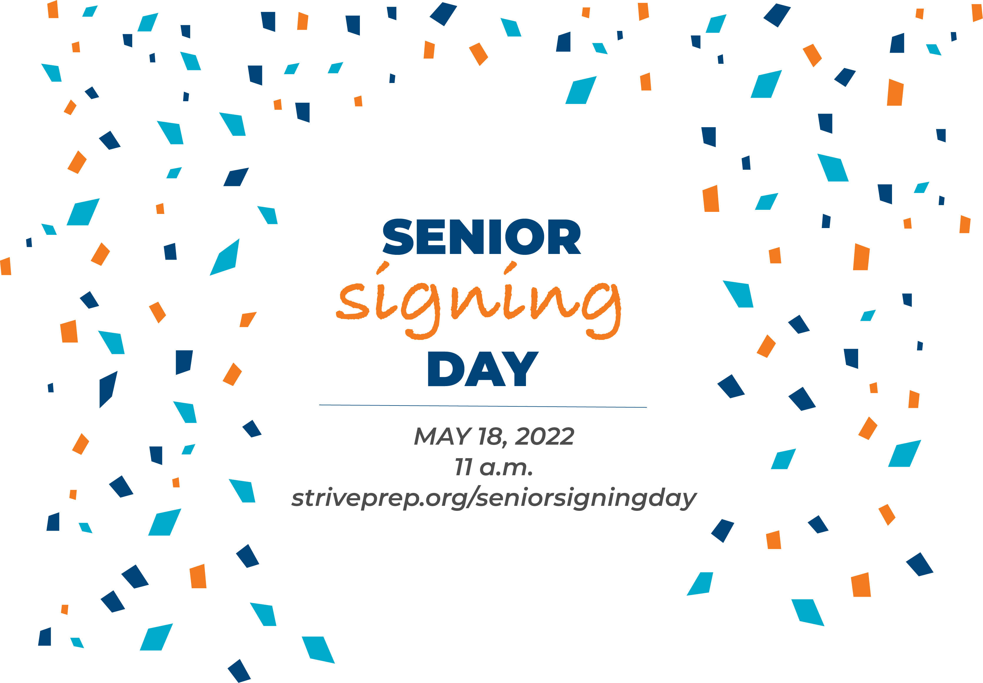 Join us May 18 for Senior Signing Day!